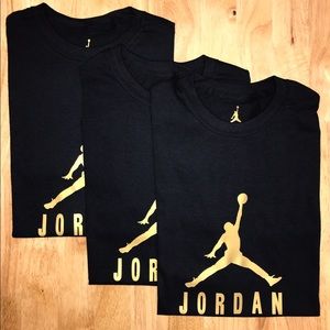 jordan shirt black and gold